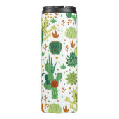 Cactussen witte achtergrond:  graphics. thermosbeker (Achterkant)