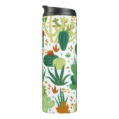 Cactussen witte achtergrond:  graphics. thermosbeker (Geroteerd rechts)