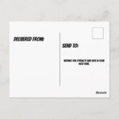 cactusvijg in pot met verjaardagshoed briefkaart (Achterkant)