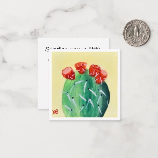 Cactusvijg Notitiekaartje (Voorkant / Achterkant in situ)