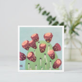 Cactusvijg woestijncactus kaart (Staand voorkant)
