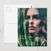 Cactusvrouw met dubbele belichting briefkaart (Voorkant / Achterkant)