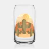Cactuswoestijn met zon blikvorm glas (Voorkant)
