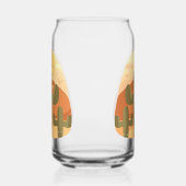 Cactuswoestijn met zon blikvorm glas (Links)