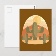 Cactuswoestijn met zon
