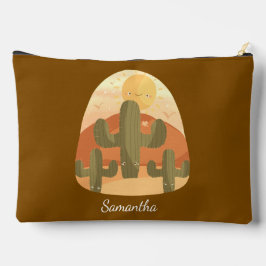 Cactuswoestijn met zon etui