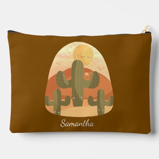 Cactuswoestijn met zon etui (Achterkant)