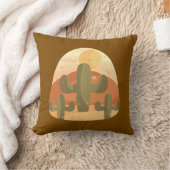 Cactuswoestijn met zon kussen (Deken)