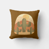 Cactuswoestijn met zon kussen (Voorkant)