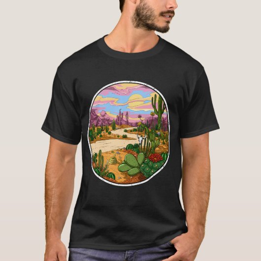 Cactuswoestijn T-shirt (Voorkant)