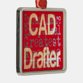 CAD Drafter Extraordinaire Metalen Ornament (Rechts)