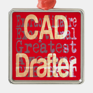 CAD Drafter Extraordinaire Metalen Ornament