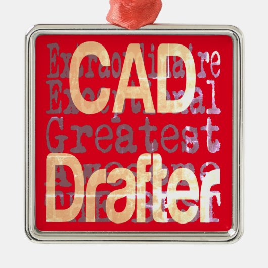 CAD Drafter Extraordinaire Metalen Ornament (Voorkant)