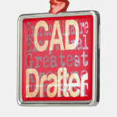 CAD Drafter Extraordinaire Metalen Ornament (Links)