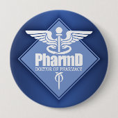 Cad PharmD (diamant) Ronde Button 4,0 Cm (Voorkant)