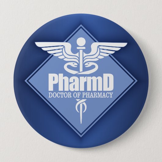 Cad PharmD (diamant) Ronde Button 4,0 Cm (Voorkant)