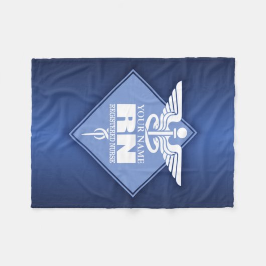 Cad RN (diamant) gepersonaliseerd Fleece Deken (Voorkant (Horizontaal))