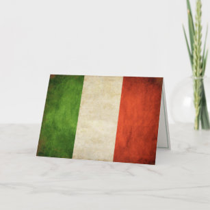 Cad van de groet met Vintage Italiaanse Vlag Kaart