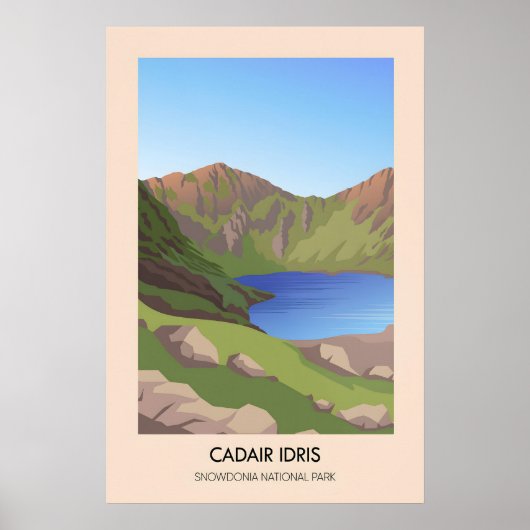 Cadair Idris Snowdonia Reisposter Poster (Voorkant)