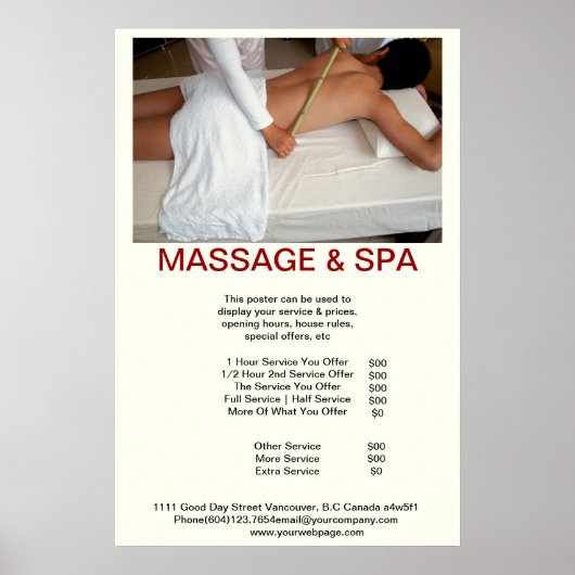 Cadaverine Spa Massage Beauty Salon poster (Voorkant)