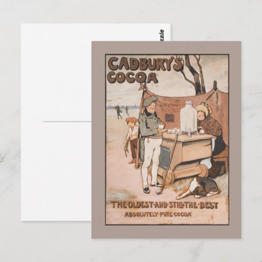  Cadbury's Cocoa Advertentie Briefkaart (Voorkant / Achterkant)
