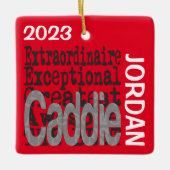Caddie Buitengewoon DOUANE Keramisch Ornament (Voorkant)