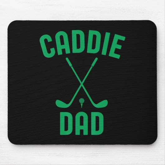 Caddie Dad Golfclub Cool Golfen Schattige Golfer D Muismat (Voorkant)
