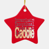 Caddie Extraordinaire Keramisch Ornament (Achterkant)