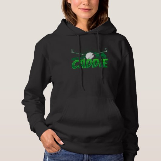 Caddie Golfing Golfer Job Golf Hoodie (Voorkant)