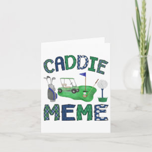 Caddie Meme Hole in One Birthday Golf Lover Party Kaart