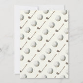 Caddie op de manier Golf Baby shower Uitnodigen Kaart (Achterkant)