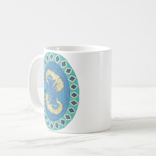 Caddis Fly Aquatic Bug Insect Mandala Koffiemok (Voorkant links)