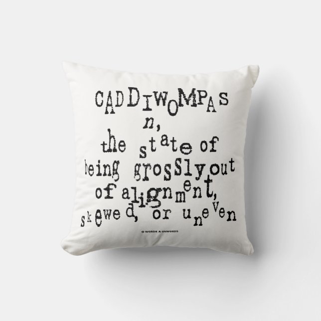 Caddiwompas Noun Definition Skewed Humor Kussen (Voorkant)