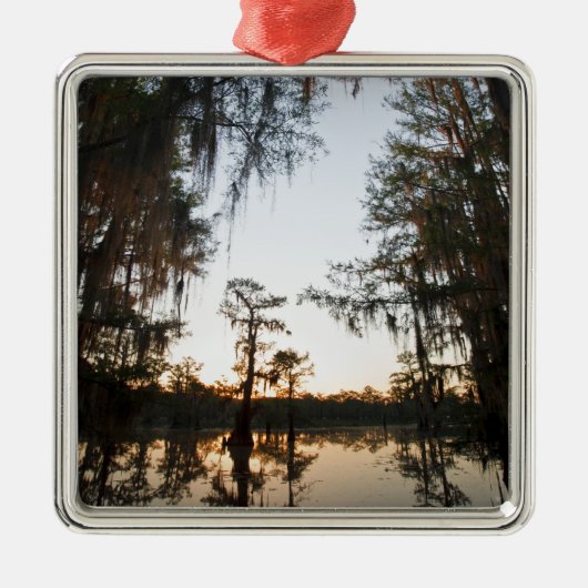 Caddo Lake bij zonsopgang Metalen Ornament (Voorkant)