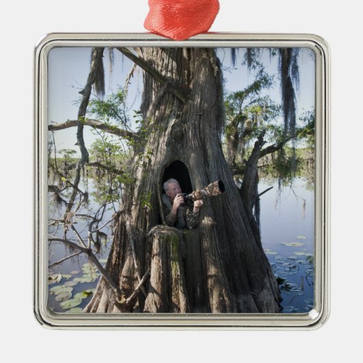 Caddo Lake, jachthut Metalen Ornament (Voorkant)