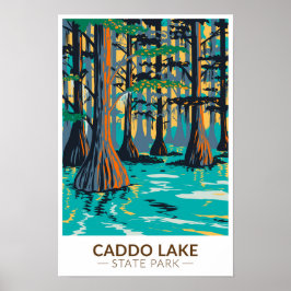Caddo Lake State Park Texas Vintage Poster