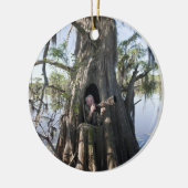 Caddomeer, blind jagen keramisch ornament (Links)