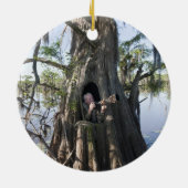 Caddomeer, blind jagen keramisch ornament (Achterkant)