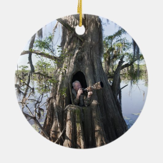 Caddomeer, blind jagen keramisch ornament (Achterkant)