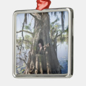 Caddomeer, blind jagen metalen ornament (Links)