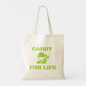 Caddy for Life Green Golfer Canvas tas (Achterkant)