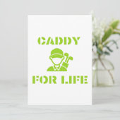 Caddy for Life Green Golfer Invitation Kaart (Staand voorkant)