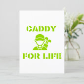 Caddy for Life Green Golfer Invitation Kaart