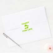 Caddy for Life Green Golfer Square Sticker