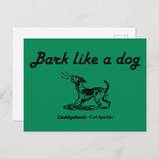 Caddyshack | Bark als een hond. Briefkaart (Voorkant / Achterkant)