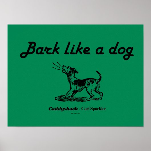 Caddyshack | Bark als een hond. Poster (Voorkant)