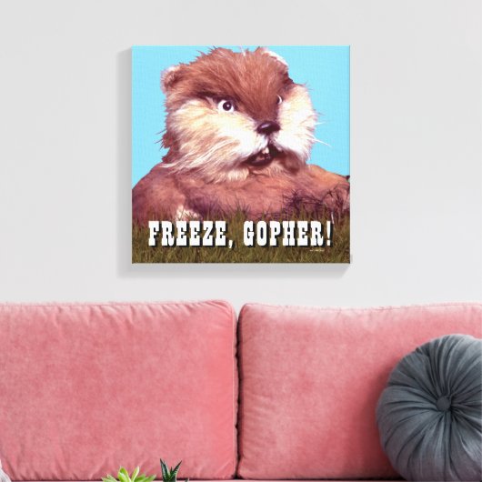 Caddyshack | Bevriezing, Gopher. Canvas Afdruk (Insitu (Woonkamer))