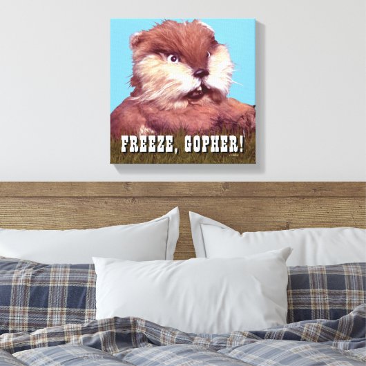 Caddyshack | Bevriezing, Gopher. Canvas Afdruk (Insitu (Slaapkamer))