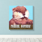 Caddyshack | Bevriezing, Gopher. Canvas Afdruk (Insitu (Houten vloer))