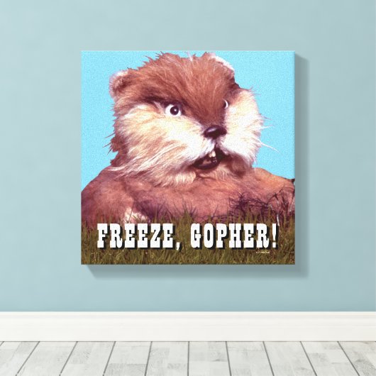 Caddyshack | Bevriezing, Gopher. Canvas Afdruk (Insitu (Houten vloer))